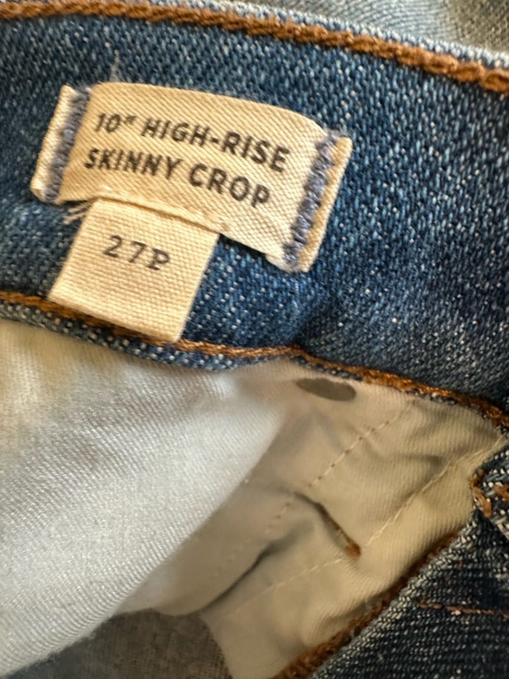 Madewell 10” High-Rise Skinny Cropped Jeans - Size 27P - Picture 3 of 5
